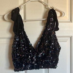 FP sequin crop top
